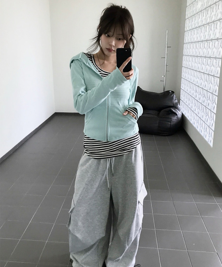 ウエストゴムカーゴストリングバルーンパンツ MERANGE GRAY
