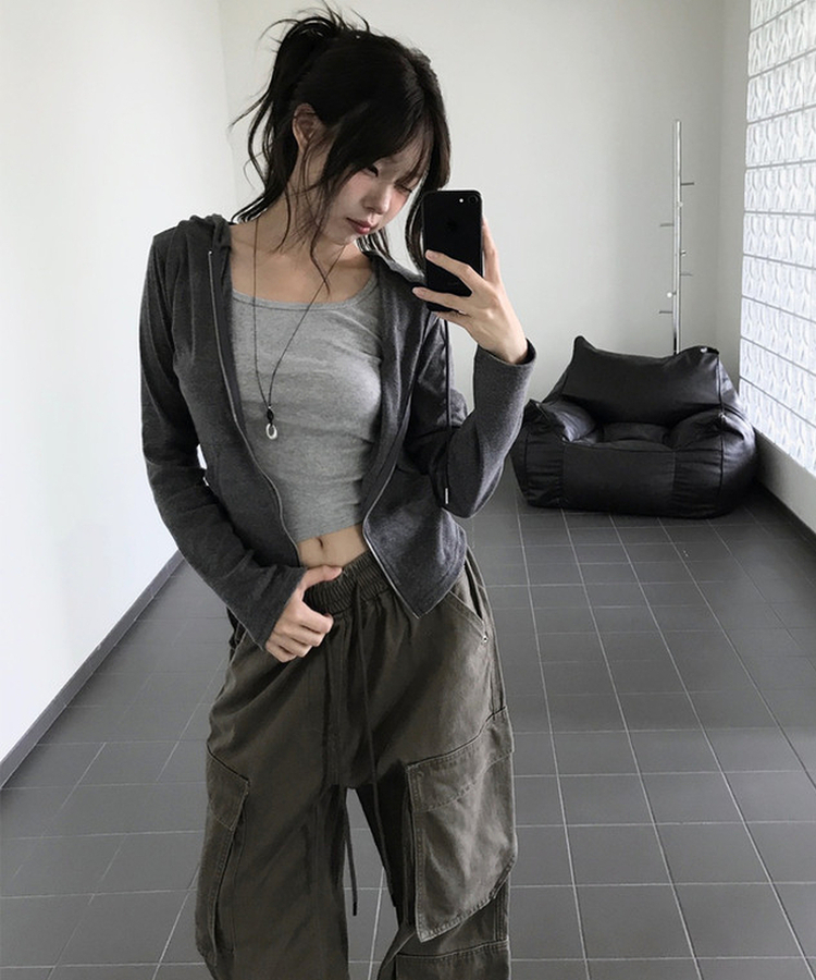 ダブルカーゴヘビーコットンワイドパンツ BROWN