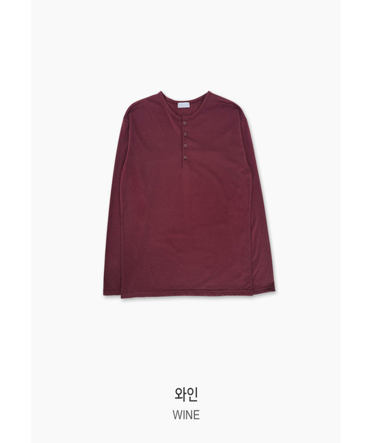 レイヤードヘンリーネックTシャツ(8color)