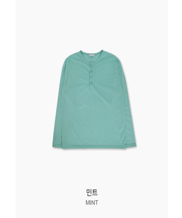 レイヤードヘンリーネックTシャツ(8color)
