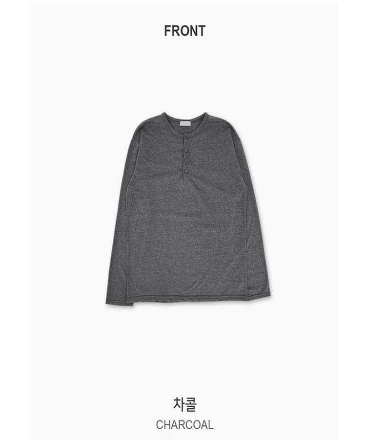 レイヤードヘンリーネックTシャツ(8color)