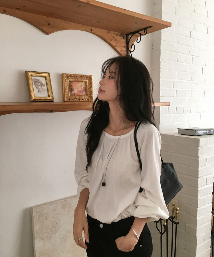 シャーリングルーズTシャツ IVORY