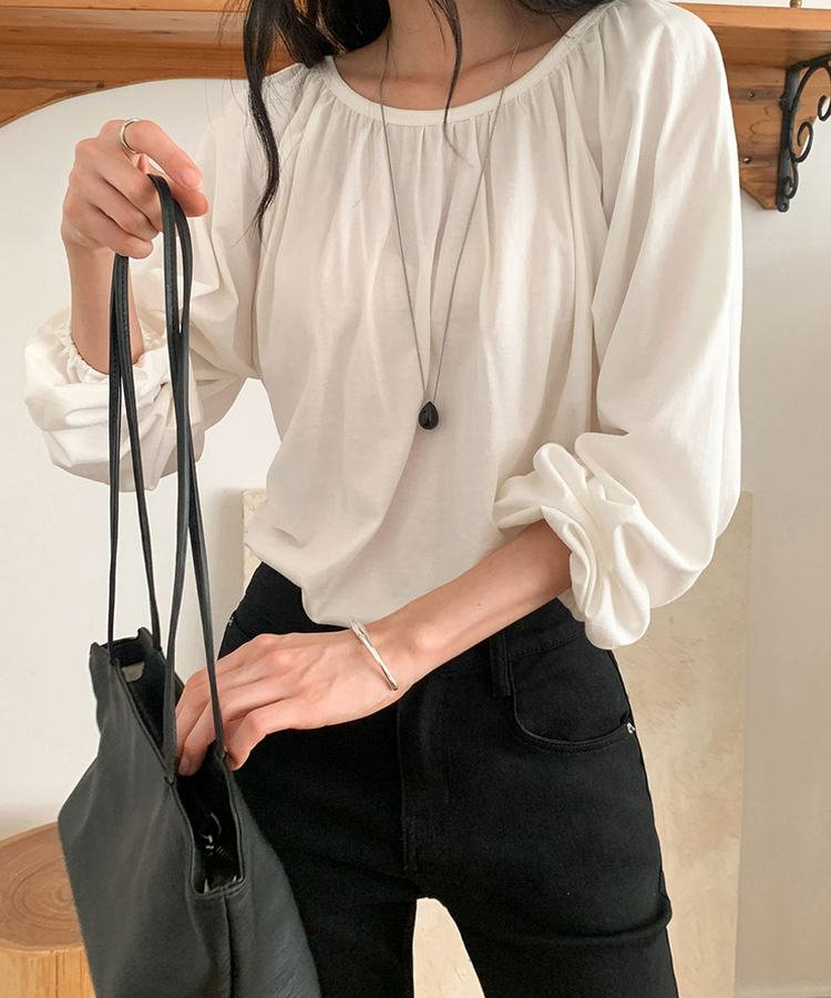 シャーリングルーズTシャツ IVORY