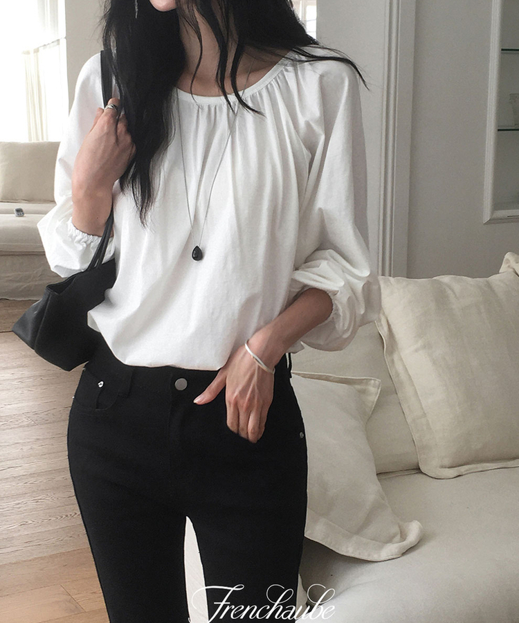 シャーリングルーズTシャツ IVORY