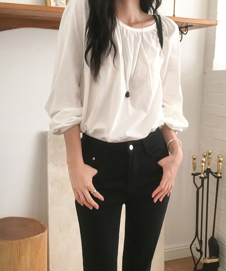 シャーリングルーズTシャツ IVORY