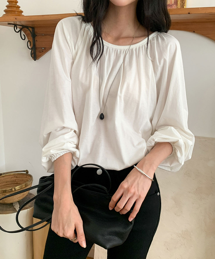 シャーリングルーズTシャツ IVORY
