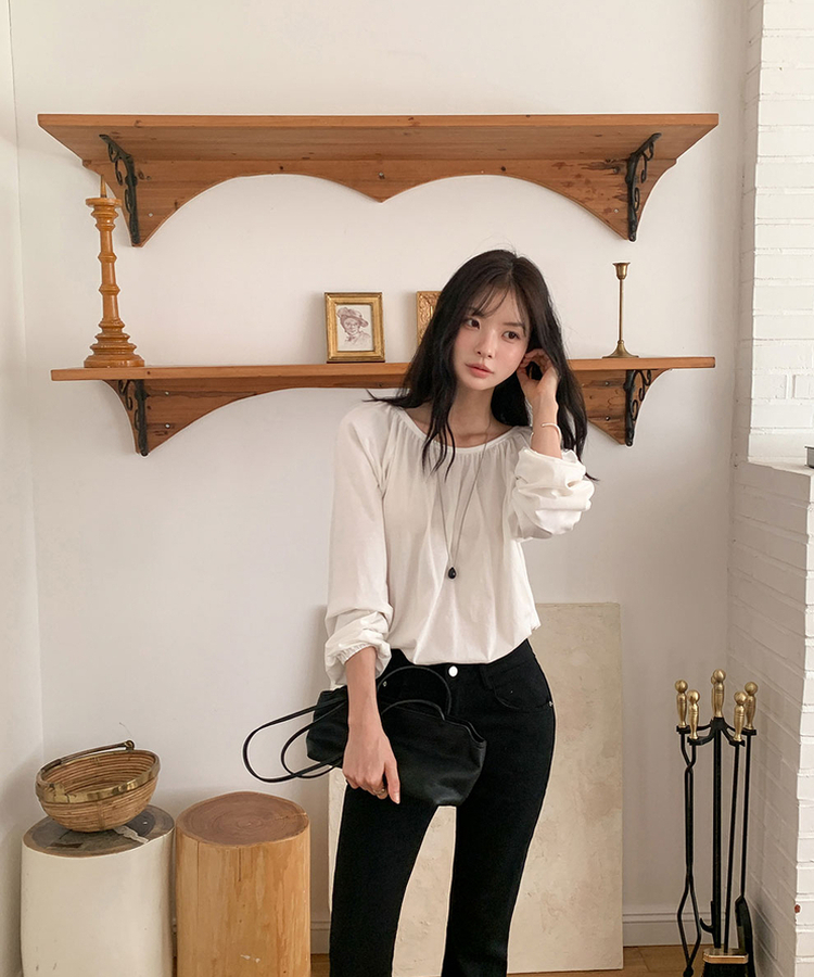 シャーリングルーズTシャツ IVORY