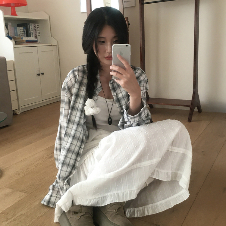 レースティアードロングスカート IVORY