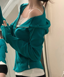 빈스 워머 무지 데일리 슬림핏 후드집업점퍼 12color 틸그린