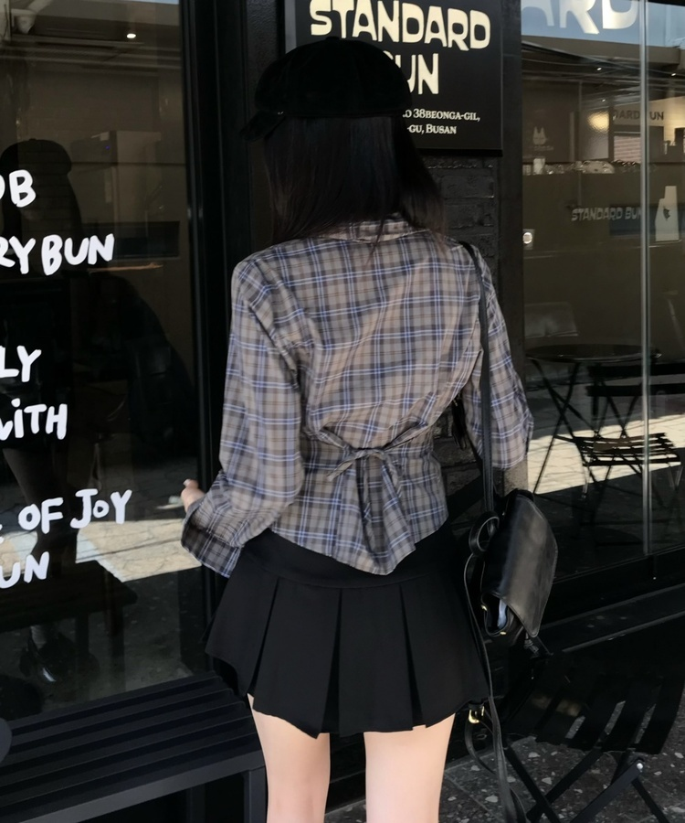 플리츠 미니스커트 블랙