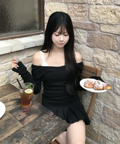 【1+1⭐기획】레이어드 슬림 컬러 긴팔 티셔츠 9color 검정
