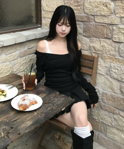 【1+1⭐기획】레이어드 슬림 컬러 긴팔 티셔츠 9color 검정