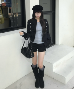 【1+1⭐기획】레이어드 슬림 컬러 긴팔 티셔츠 9color 회색