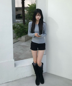 【1+1⭐기획】레이어드 슬림 컬러 긴팔 티셔츠 9color 회색