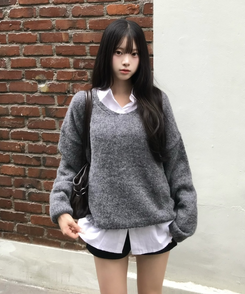 팬던트 니트 숏팬츠  블랙