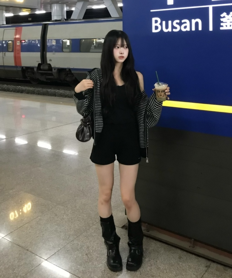 팬던트 니트 숏팬츠  블랙