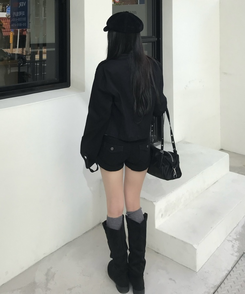 나폴레옹 쇼트 재킷 블랙