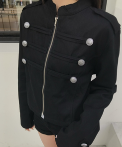 나폴레옹 쇼트 재킷 블랙
