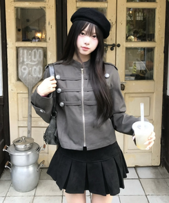 나폴레옹 쇼트 재킷 카키