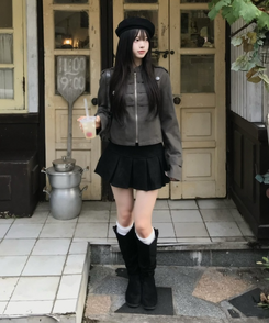 나폴레옹 쇼트 재킷 카키