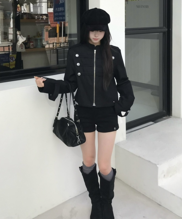 나폴레옹 쇼트 재킷 블랙