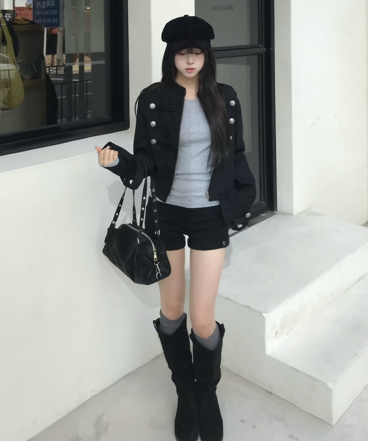 나폴레옹 쇼트 재킷 블랙