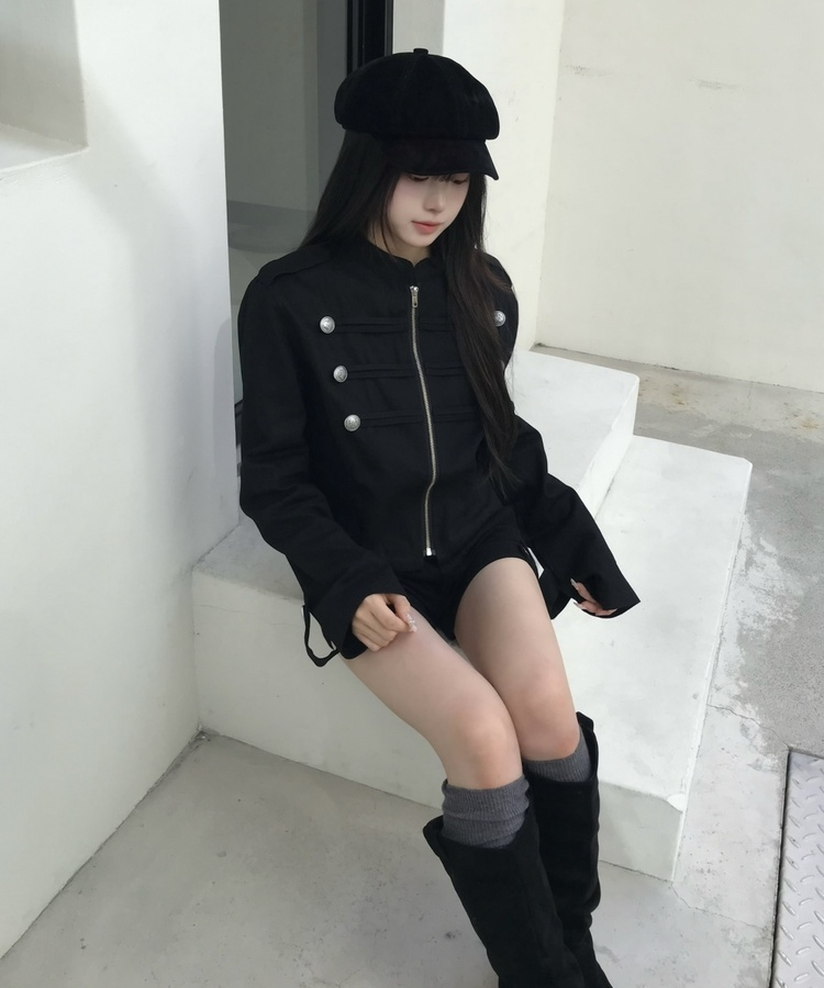 나폴레옹 쇼트 재킷 블랙