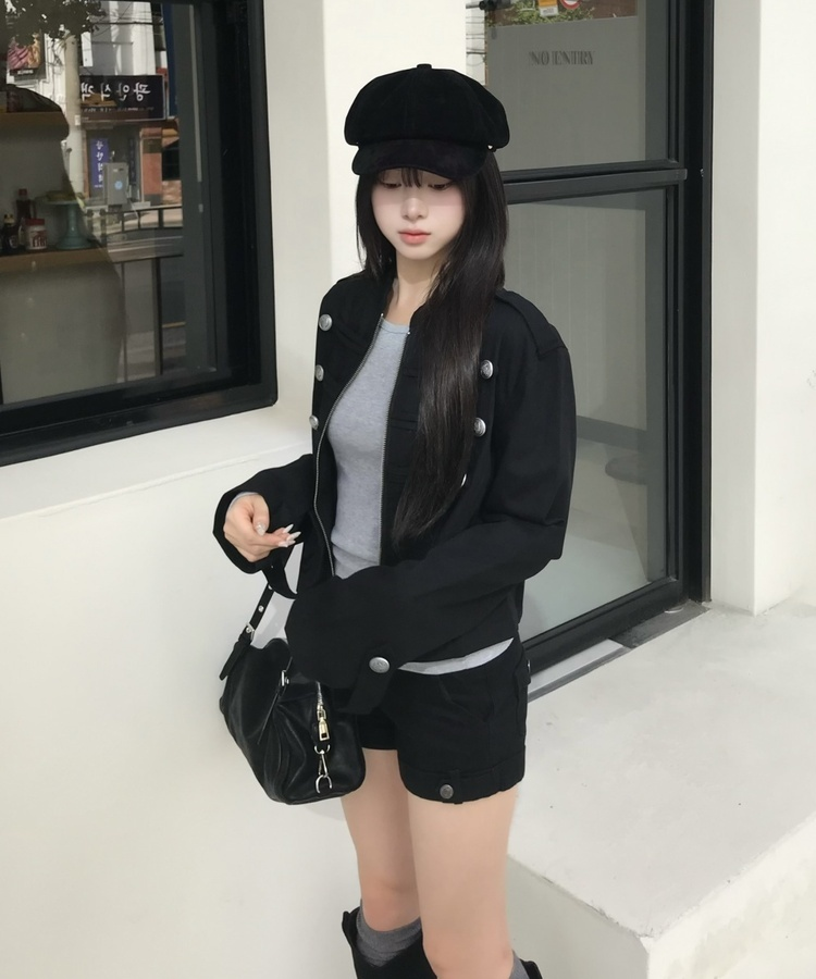 나폴레옹 쇼트 재킷 블랙