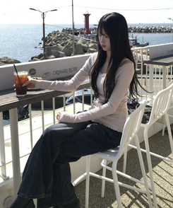 워싱 핀턱 와이드 팬츠 그레이시진청