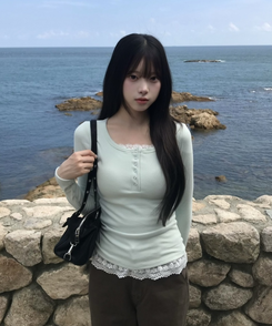 베이직 레이스 캐미솔 흰색