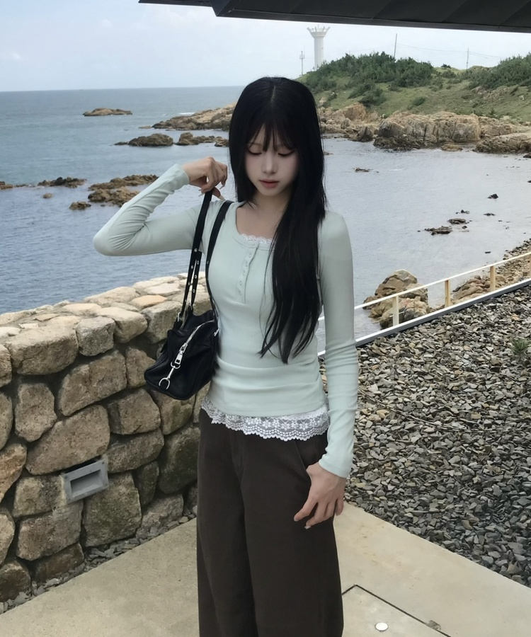 베이직 레이스 캐미솔 흰색