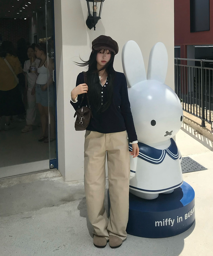 【인생핏✨기장별】코튼 와이드 일자 팬츠 베이지