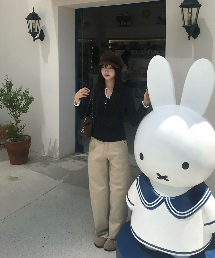 【인생핏✨기장별】코튼 와이드 일자 팬츠 베이지
