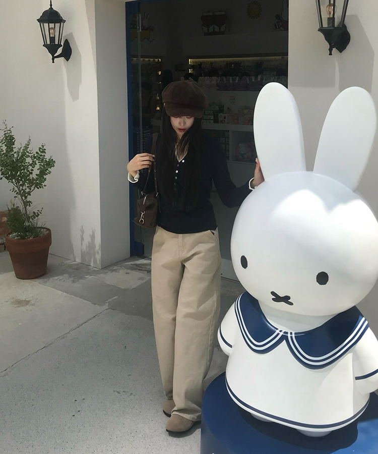 【인생핏✨기장별】코튼 와이드 일자 팬츠 베이지