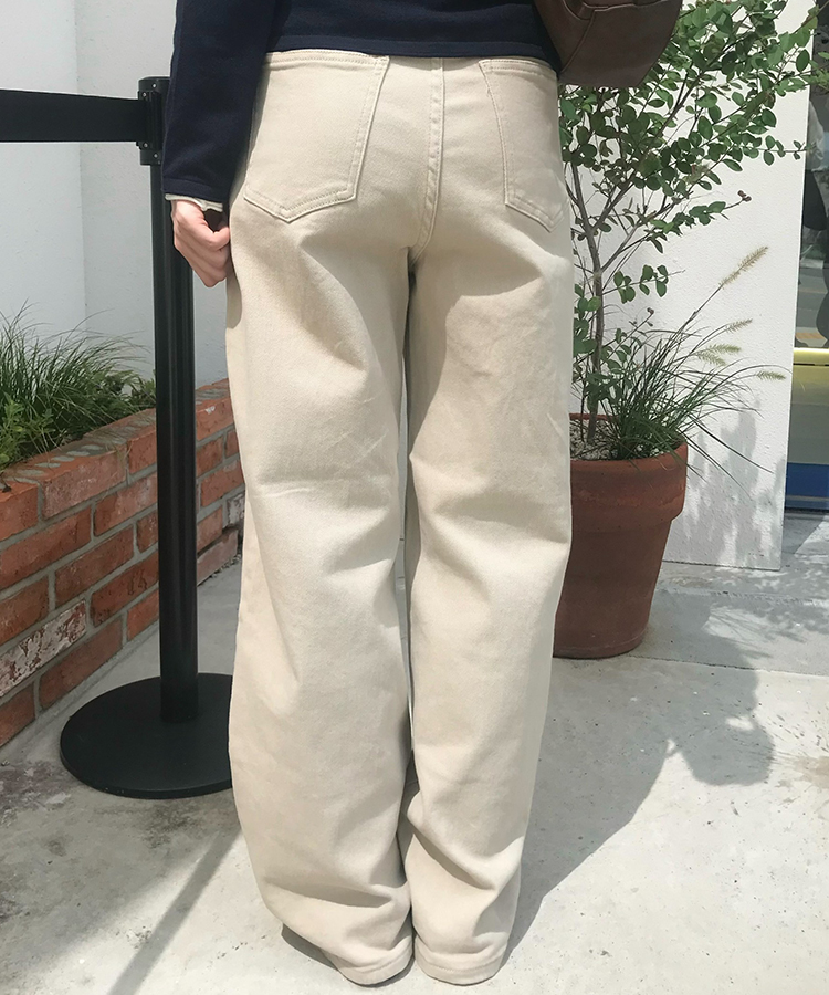 【인생핏✨기장별】코튼 와이드 일자 팬츠 베이지