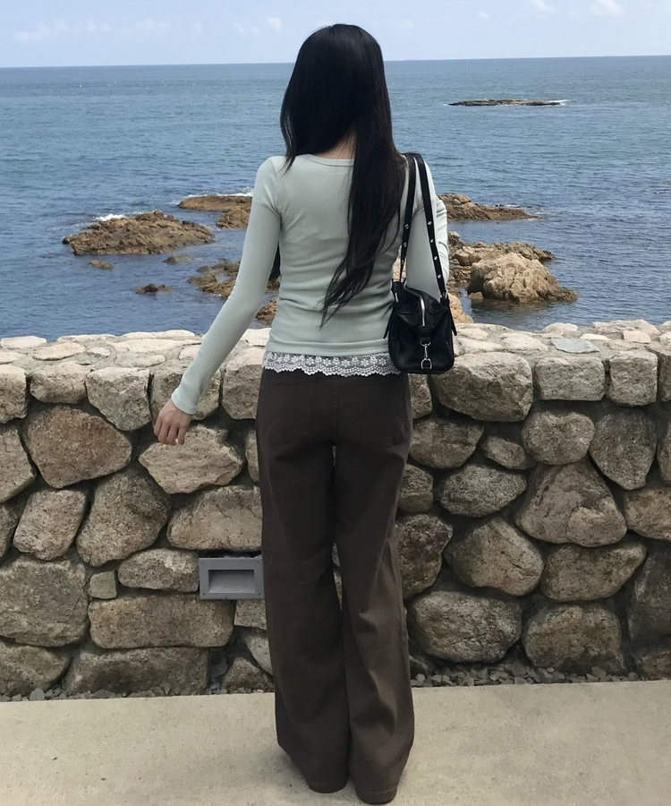 【인생핏✨기장별】코튼 와이드 일자 팬츠 딥브라운