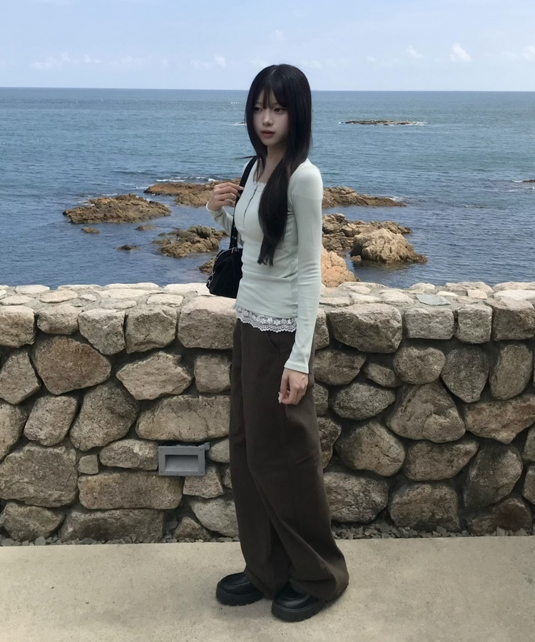 【인생핏✨기장별】코튼 와이드 일자 팬츠 딥브라운