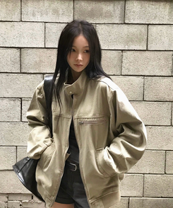 차이나 투버튼 오버핏 야상자켓 3color 베이지