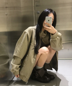 차이나 투버튼 오버핏 야상자켓 3color 베이지