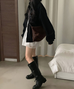 차이나 투버튼 오버핏 야상자켓 3color 블랙