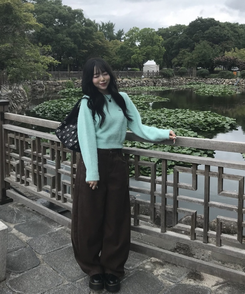 【단독상품】비비드 컬러 크롭 니트 민트