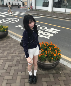 통굽 리본 로퍼 블랙
