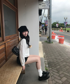 통굽 리본 로퍼 블랙