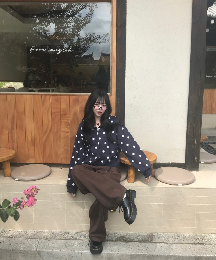 통굽 리본 로퍼 블랙