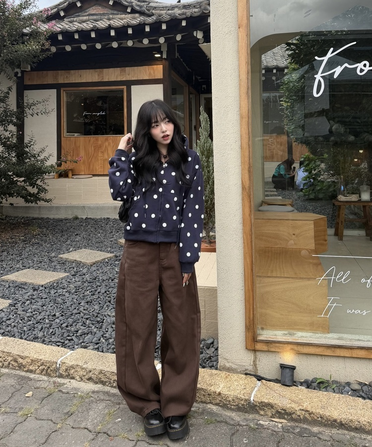 통굽 리본 로퍼 블랙