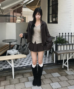 【MADE❤️캡내장】허리잘록 여리핏 셔링 티셔츠 연카키