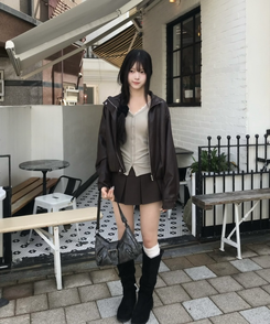 【MADE❤️캡내장】허리잘록 여리핏 셔링 티셔츠 연카키