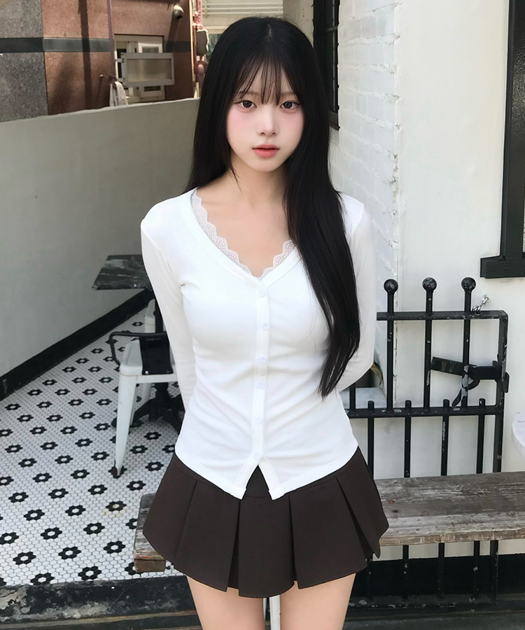 【MADE❤️캡내장】허리잘록 여리핏 셔링 티셔츠 화이트