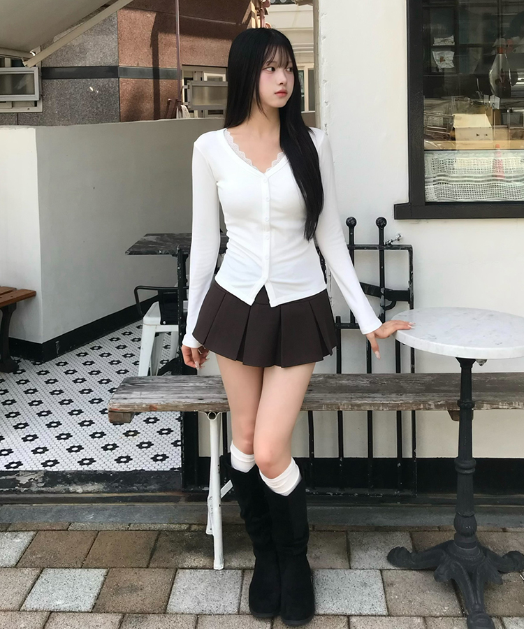 【MADE❤️캡내장】허리잘록 여리핏 셔링 티셔츠 화이트