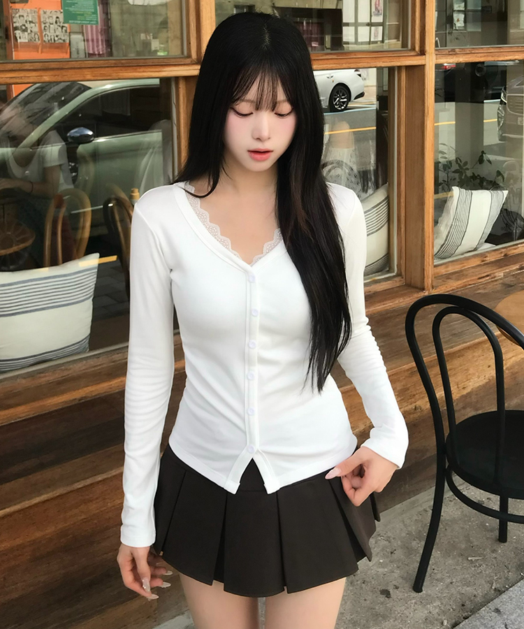 【MADE❤️캡내장】허리잘록 여리핏 셔링 티셔츠 화이트